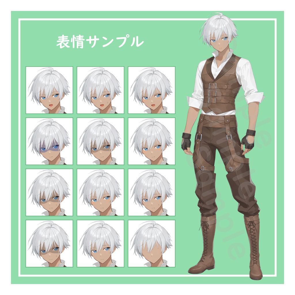 【無料有】立ち絵素材001 男性 ファンタジー 差分有