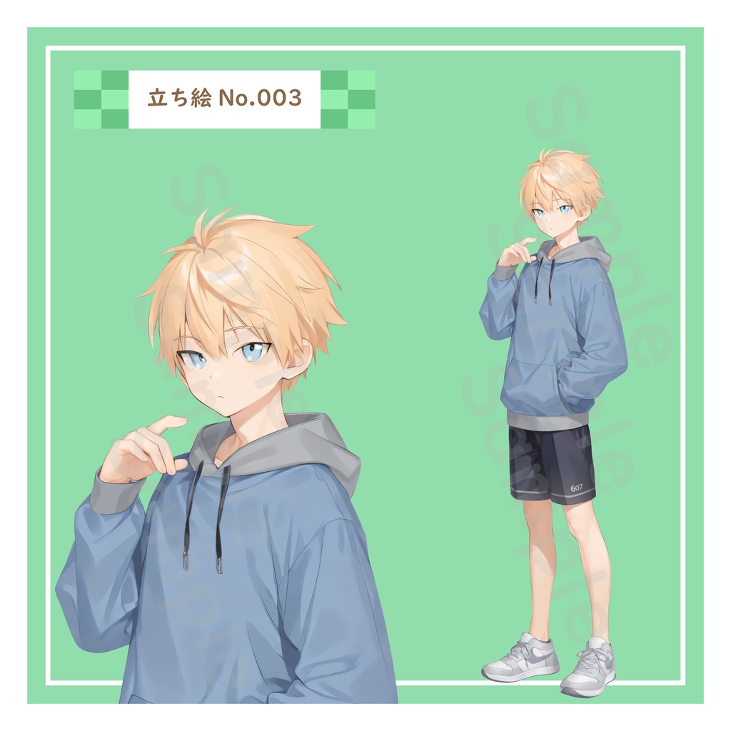【無料有】立ち絵素材003 少年 現代 差分有