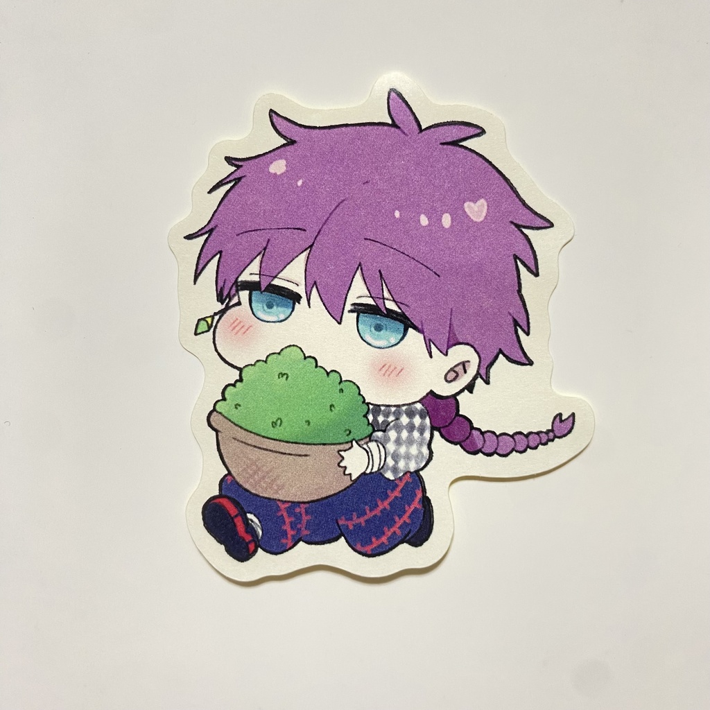 パセリ持って走ってる！トコトコステッカー！