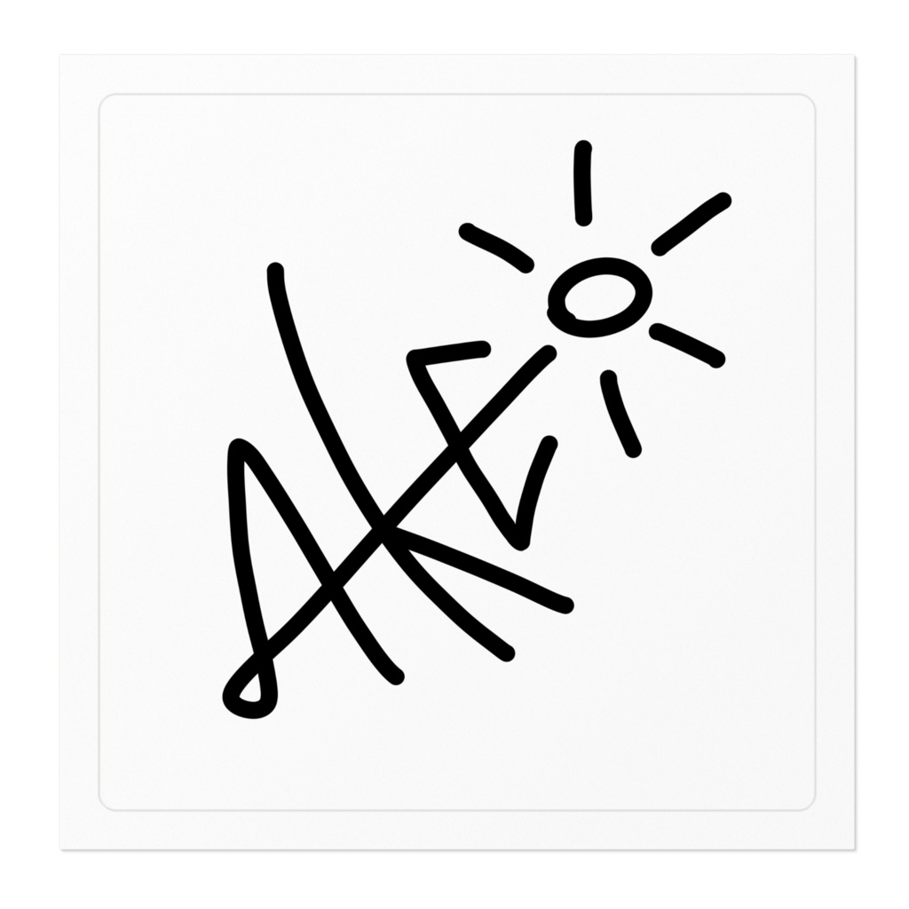 夜呑 真緋 サインステッカー