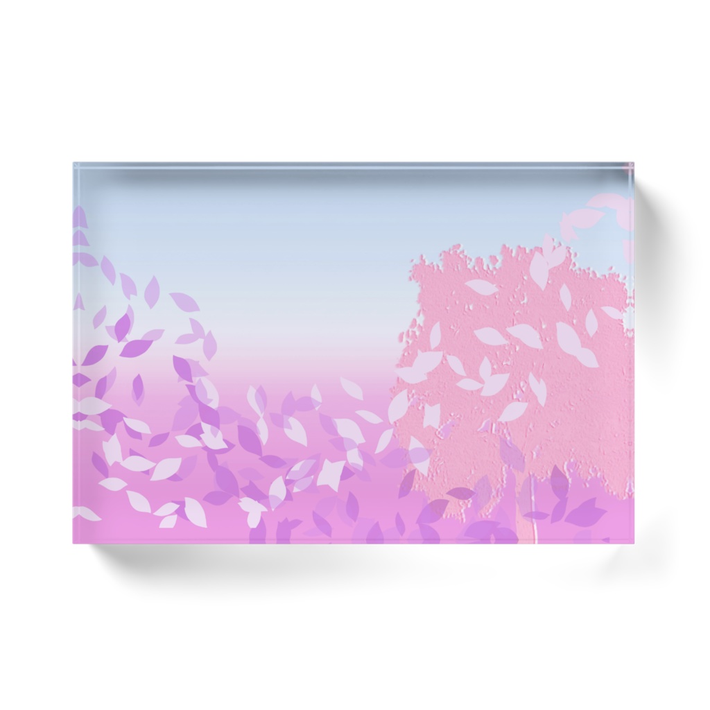 『桜吹雪』アクリルブロック