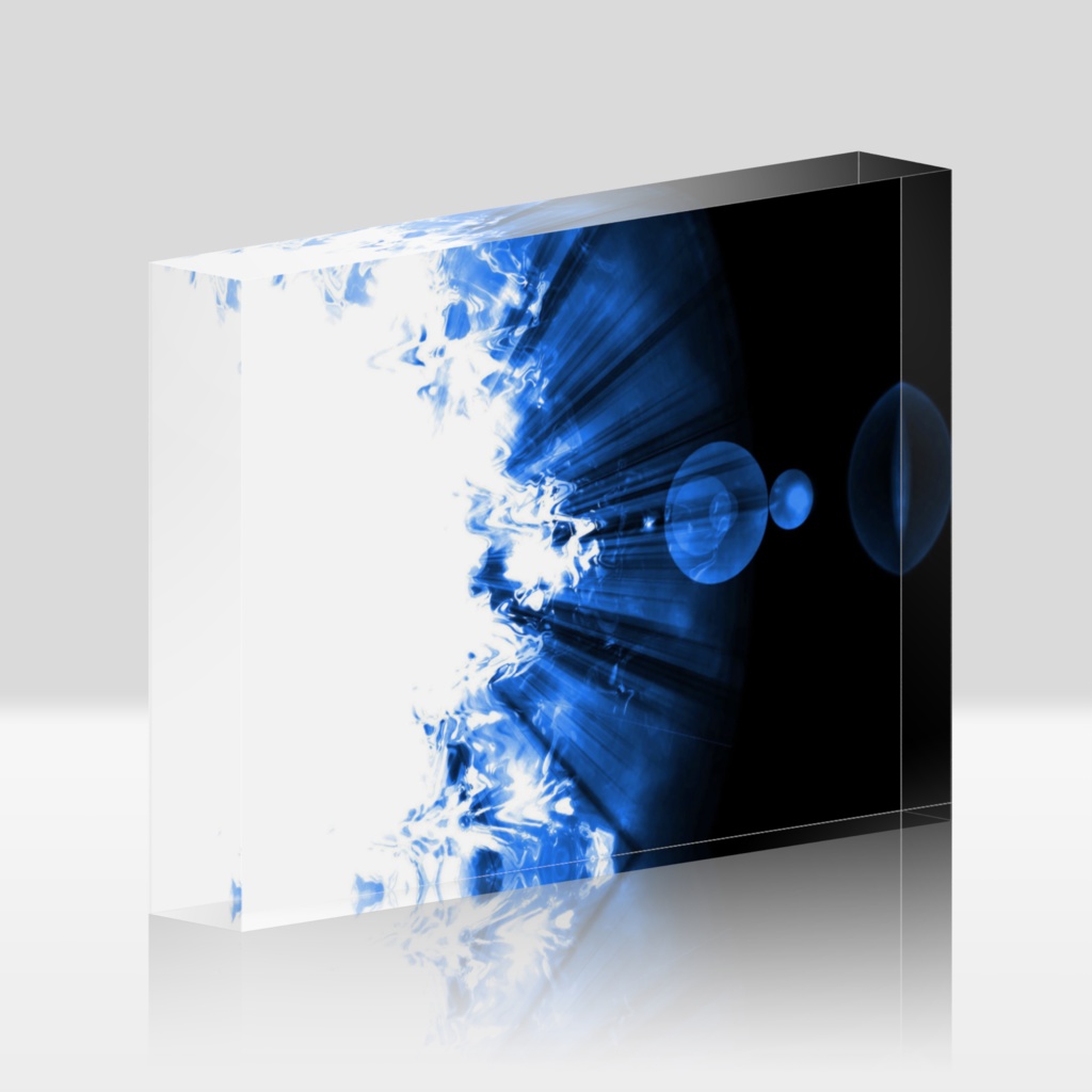 『光‐蒼』アクリルブロック