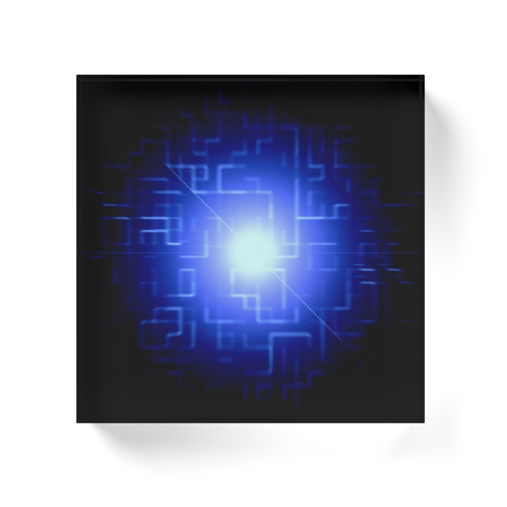 『デジタル風』アクリルブロック