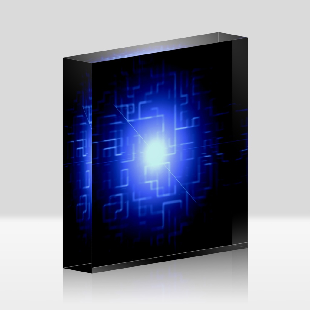 『デジタル風』アクリルブロック