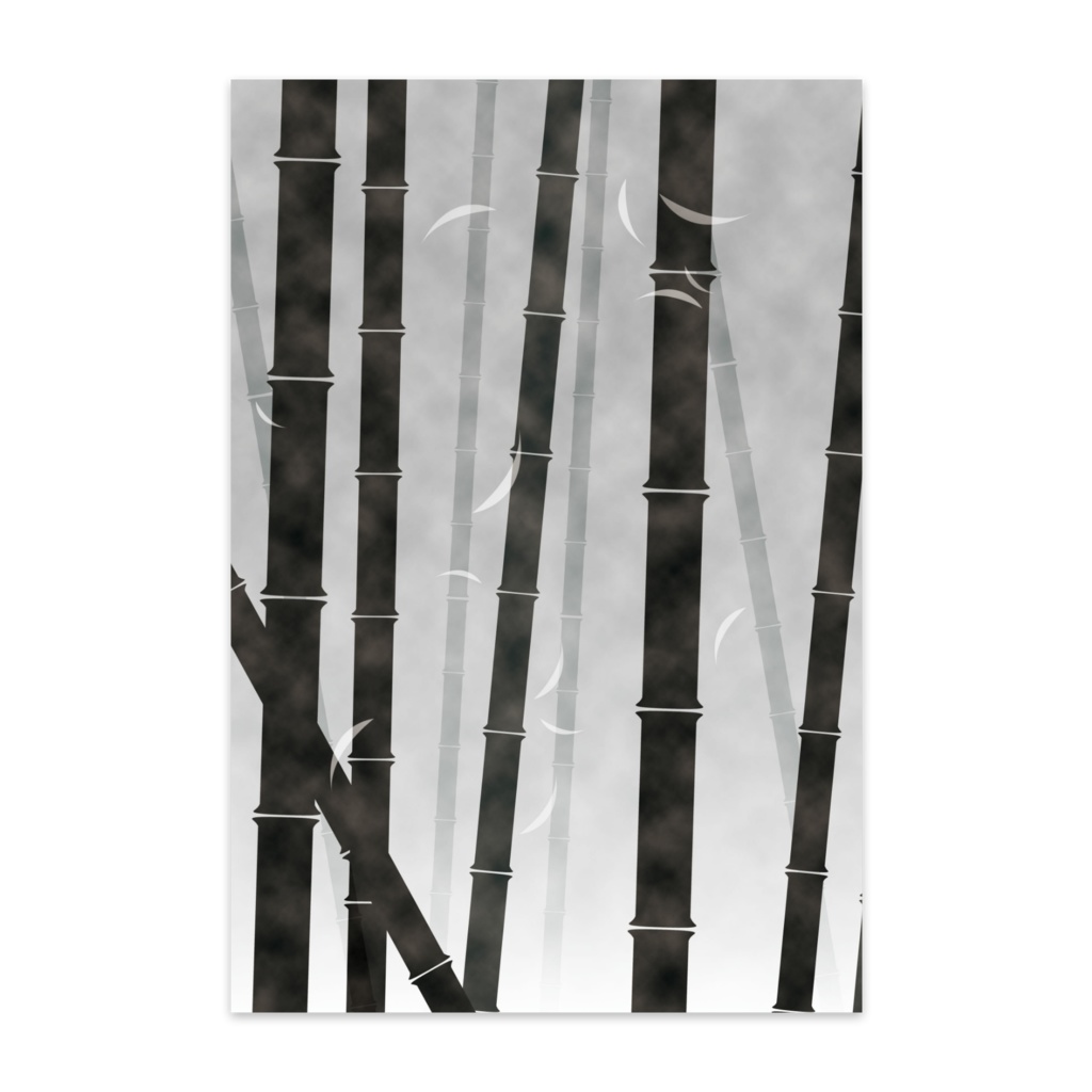 『深い霧の竹やぶ』ポストカード(10枚セット)