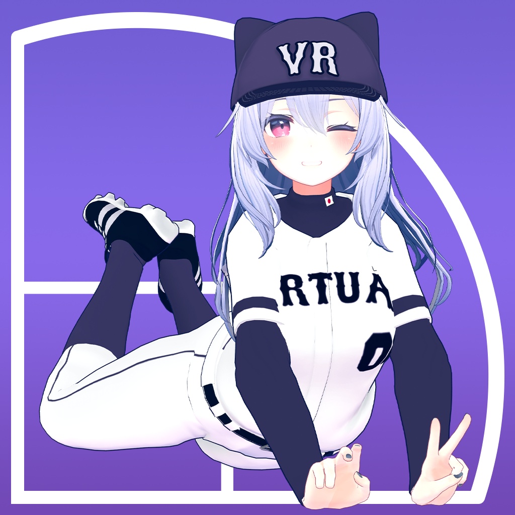 (VRChat向け)野球ユニフォーム(桔梗ちゃん用)