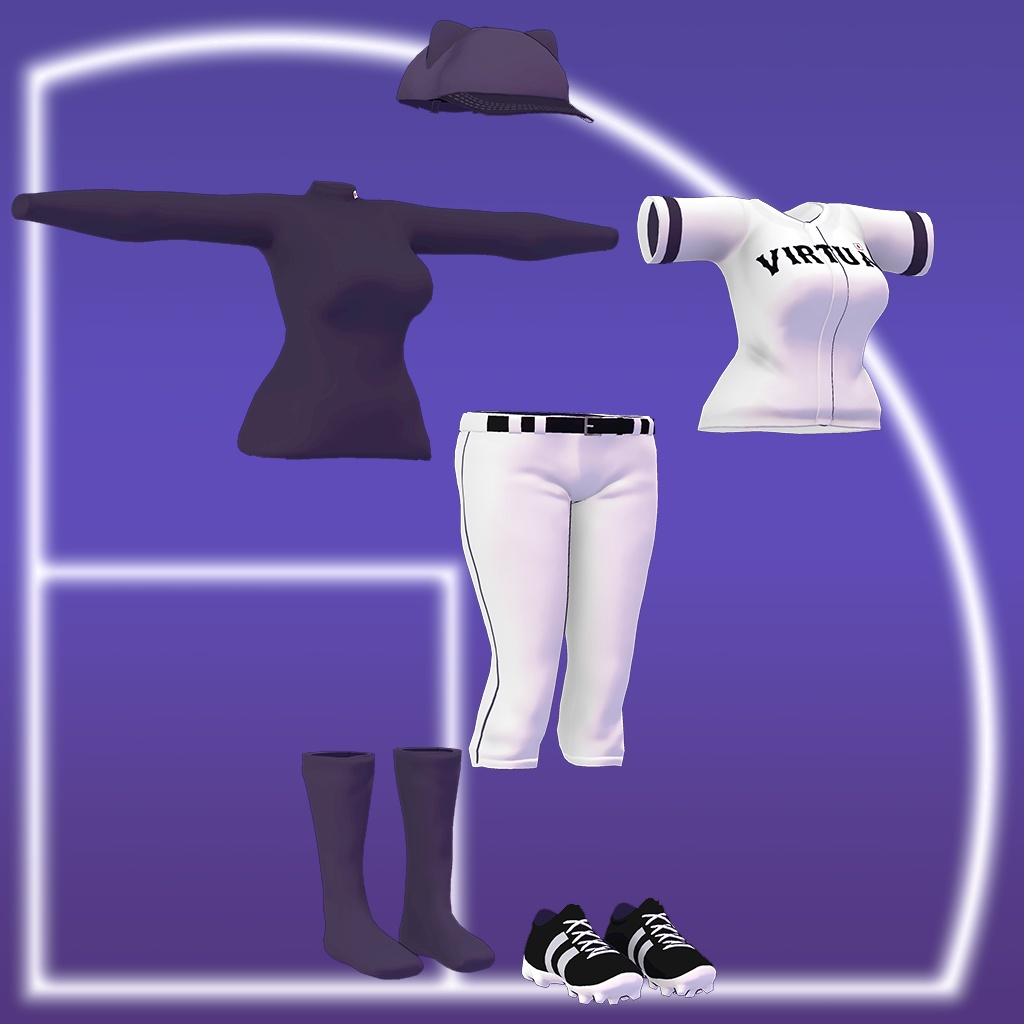 (VRChat向け)野球ユニフォーム(セレスティアん用)