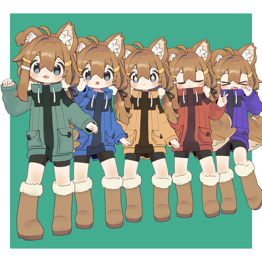 【VRChat向け】まめひなたちゃん専用ソフトブーツと 冬コート