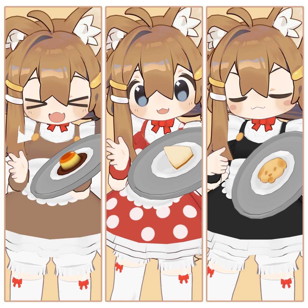 【まめひなたちゃん用】メイド服と デザート
