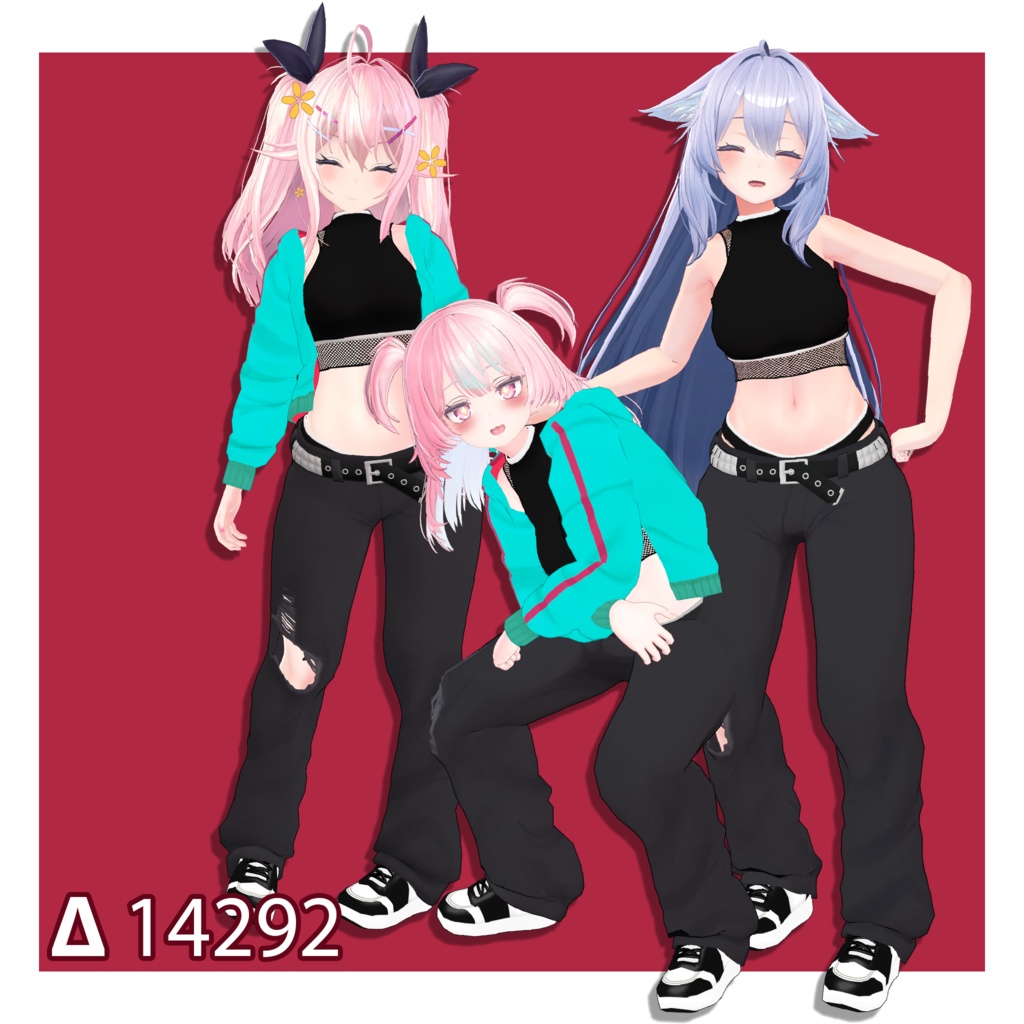 【VRChat向け】パンク レイブウェア Punk's Ravewear for Selestia, Kikyo & EYO