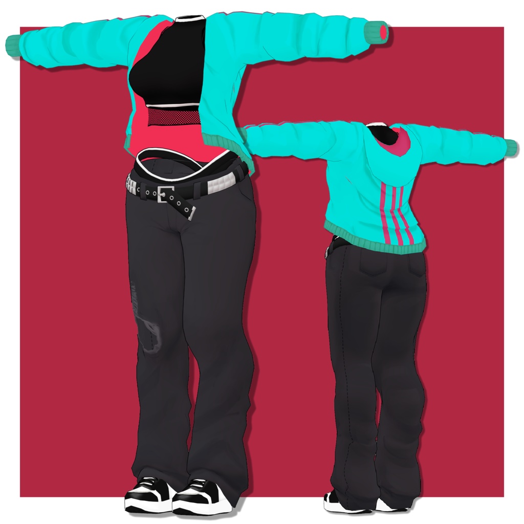 【VRChat向け】パンク レイブウェア Punk's Ravewear for Selestia, Kikyo & EYO