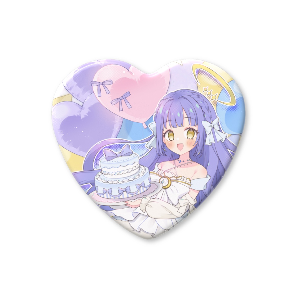 誕生日限定ハート缶バッジ