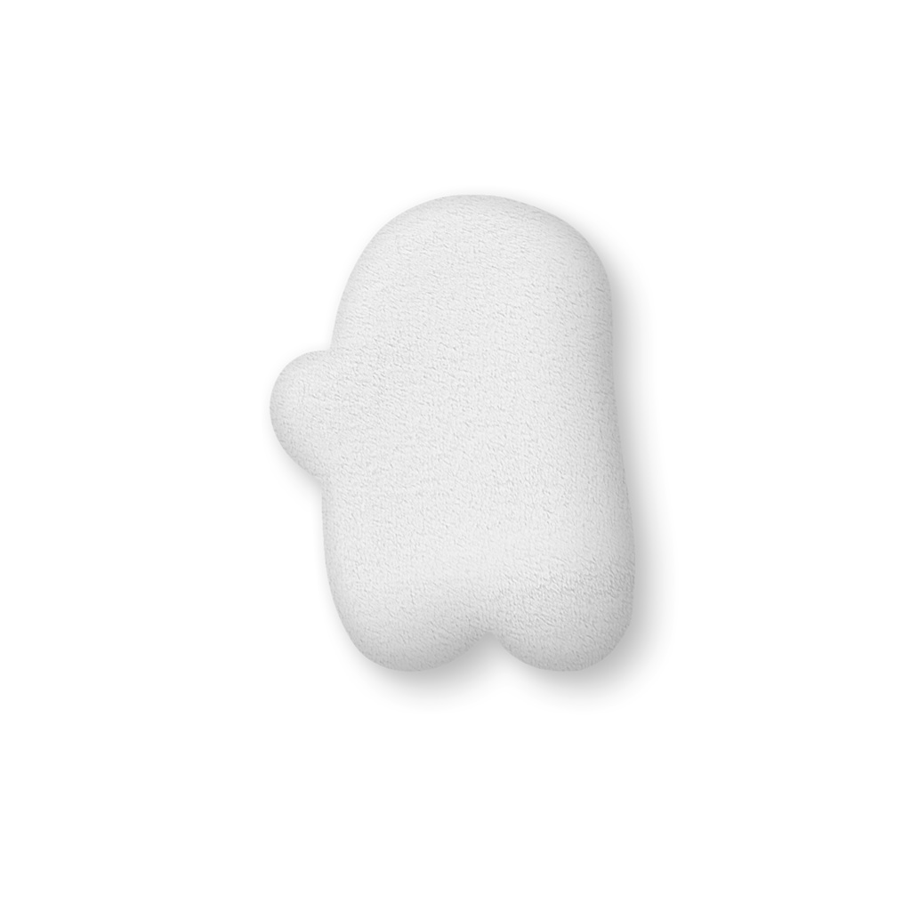 ぬべーとした謎に人気のキャラのクッション(名前決まり次第変わります)中(H56×W36cm) - 片面