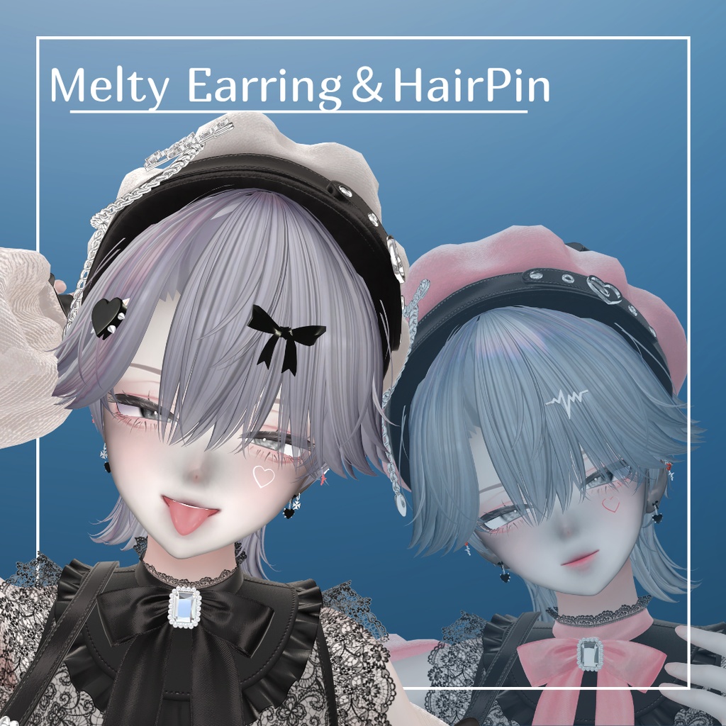 【VRC想定/23アバター対応】Melty Earring&HairPin