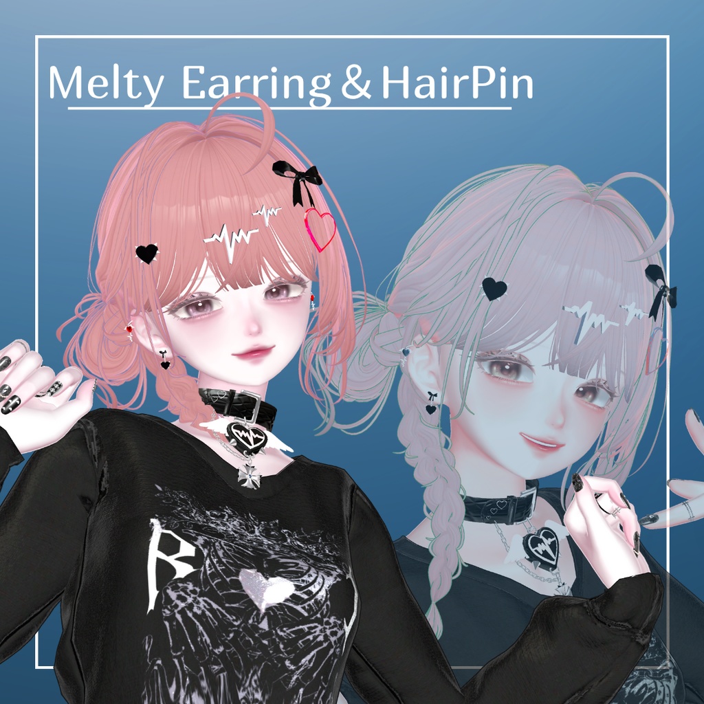 【VRC想定/23アバター対応】Melty Earring&HairPin