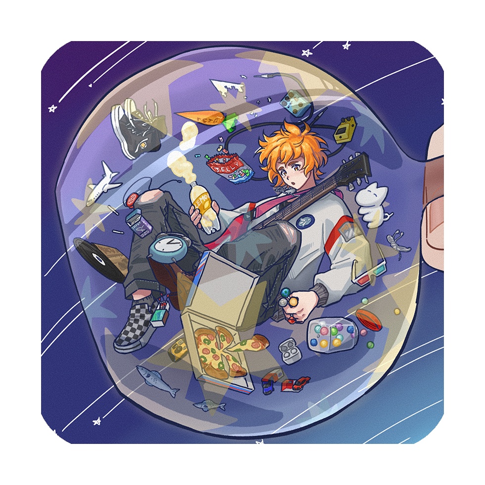 「ポッペン録：Q」ジャケット缶バッジ