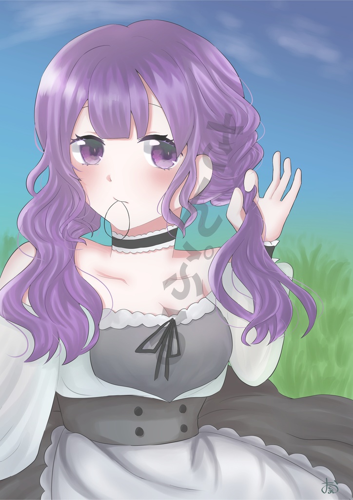 髪をくくりたいメイドちゃん