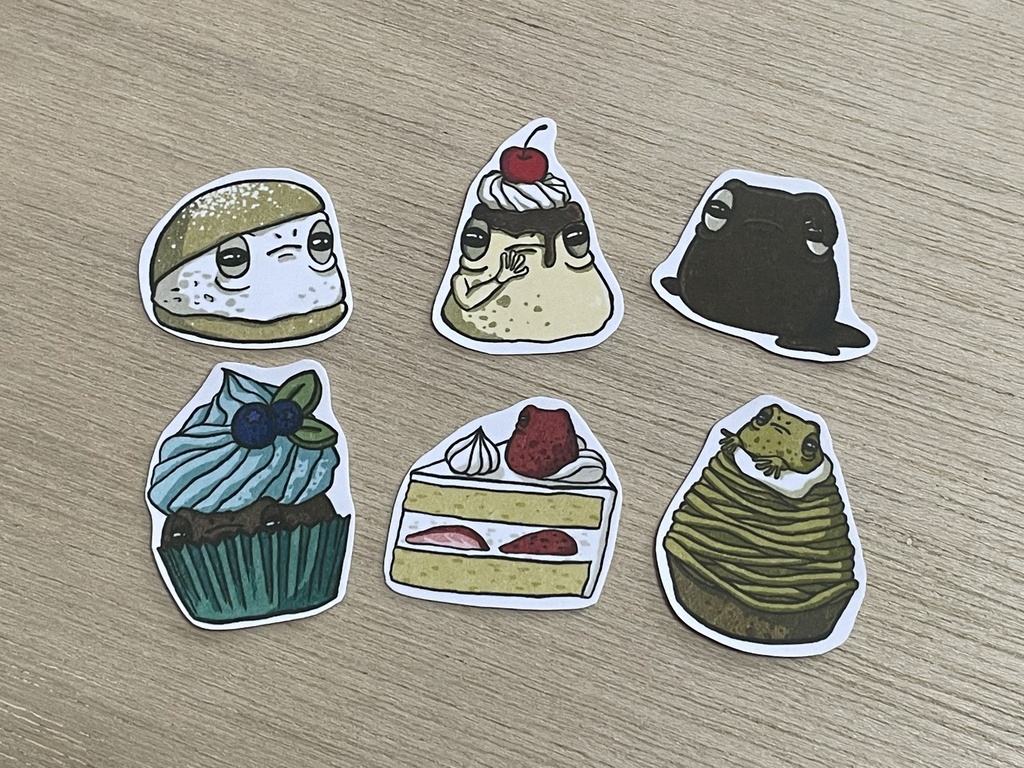 洋菓子なかえるさんステッカーセット