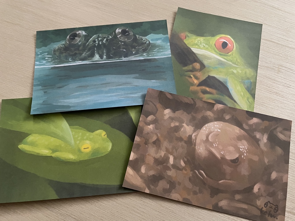 リアルなかえるさん ポストカードセット