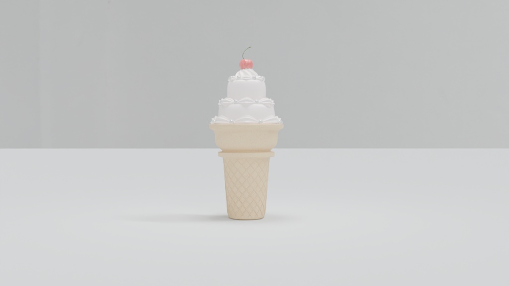 〖 Unityパッケージ化済3Dモデル / 透過png 〗 icecreamcake ୨୧