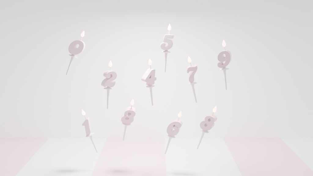 〖 3Dモデル / 透過png 〗 birthday candle ୨୧