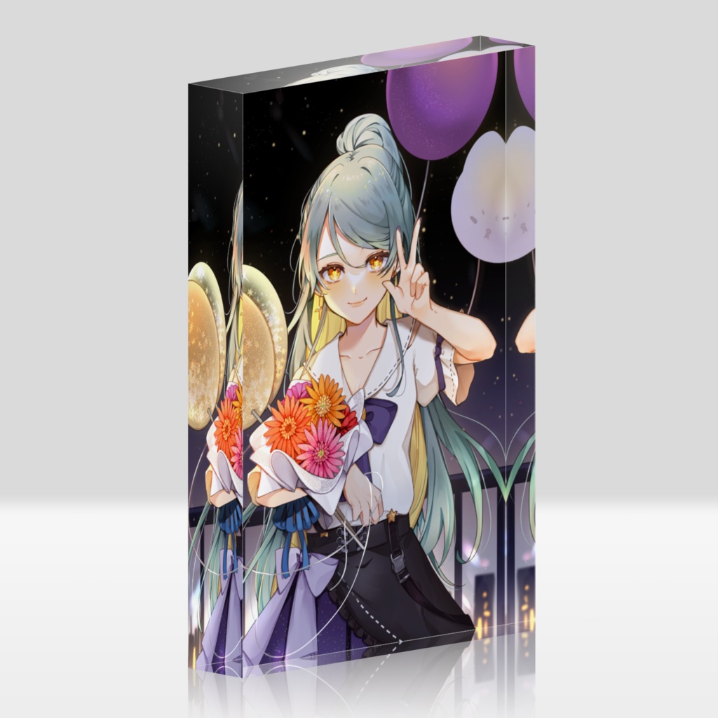 【2022誕生日グッズ】神乃玲叶/アクリルブロック（ホワイト/クリア）