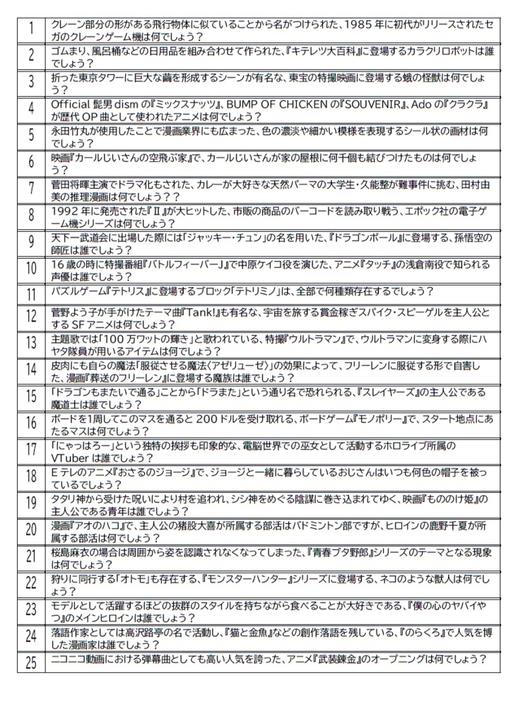 第5回 アニメ&ゲームフリークによる基本問題実力No.1決定戦「あにわん!!!!!」公式記録集(電子版)【クイズ問題集】