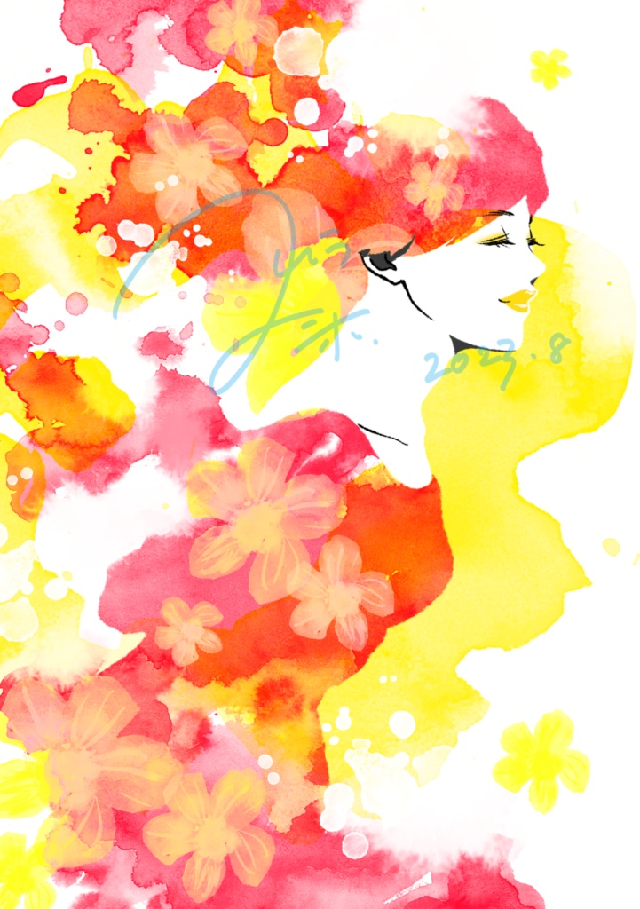 絵描き屋・田村ミホ ファーストミニ画集「FLOWER GIRL」