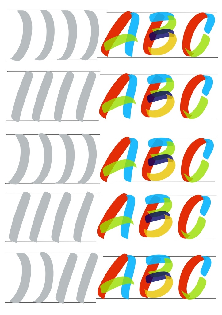 カジュアルレタリング無料テンプレート