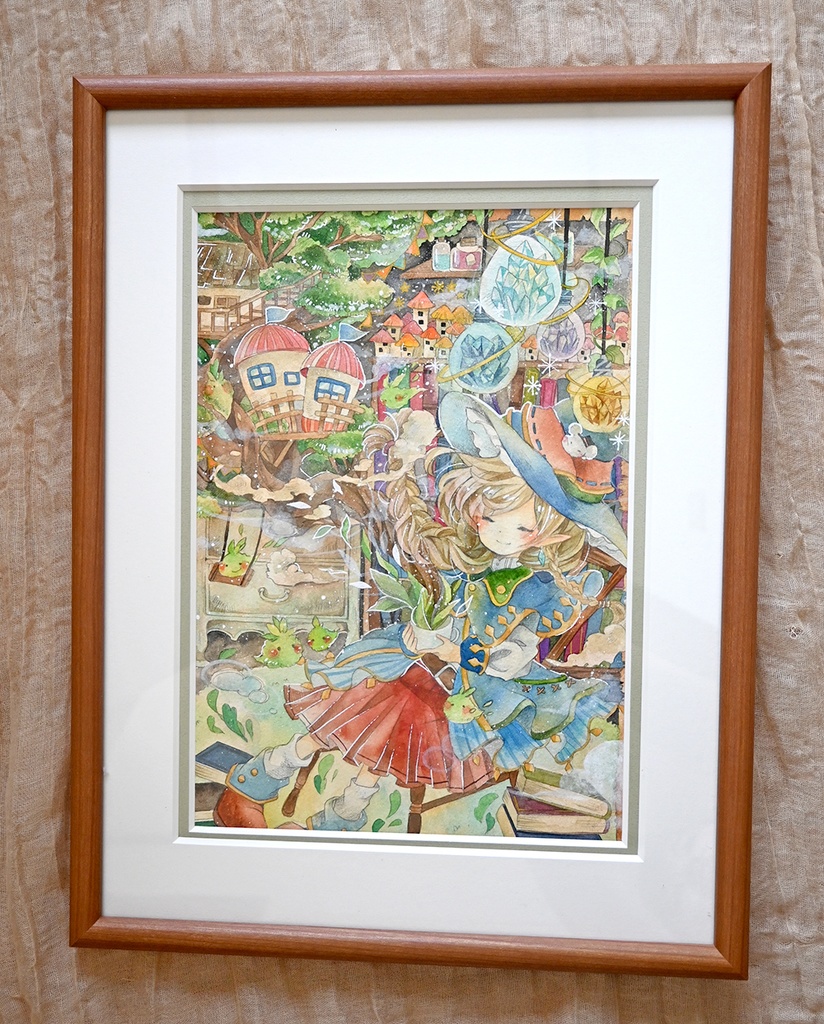 A4額装作品【魔女の箱庭】既存作品