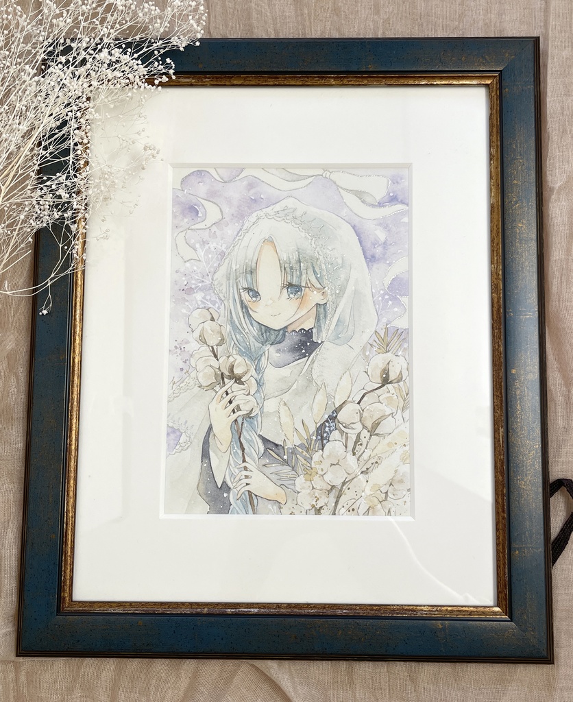 【A5サイズ原画】やわらかな花