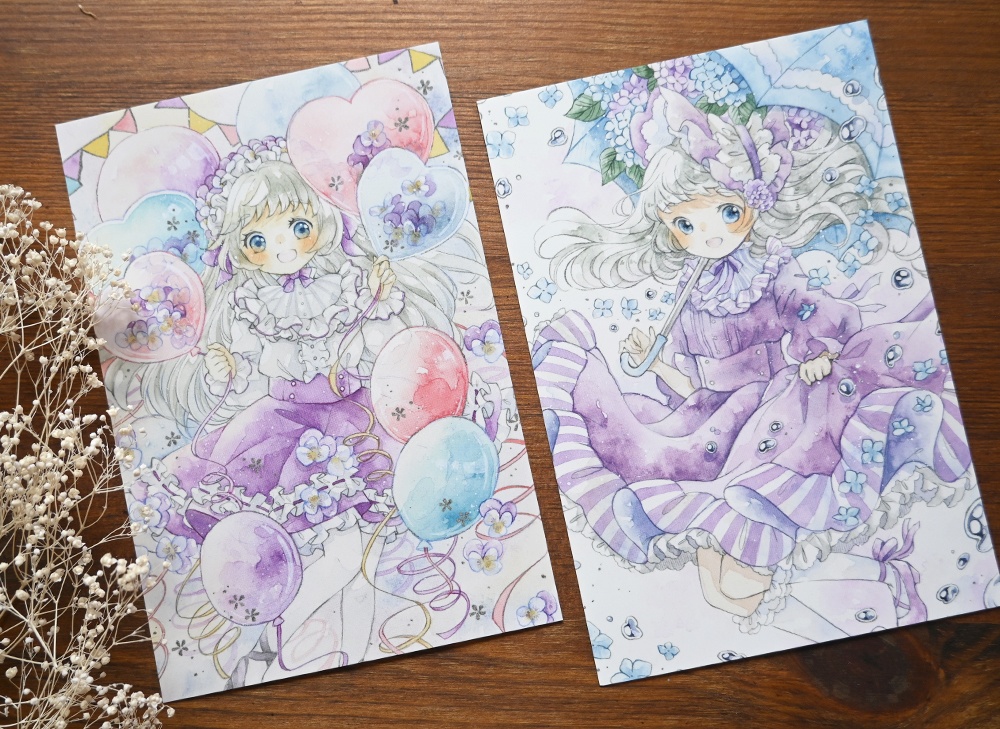 ポストカード【あじさい日和】【幸せが届きますように】