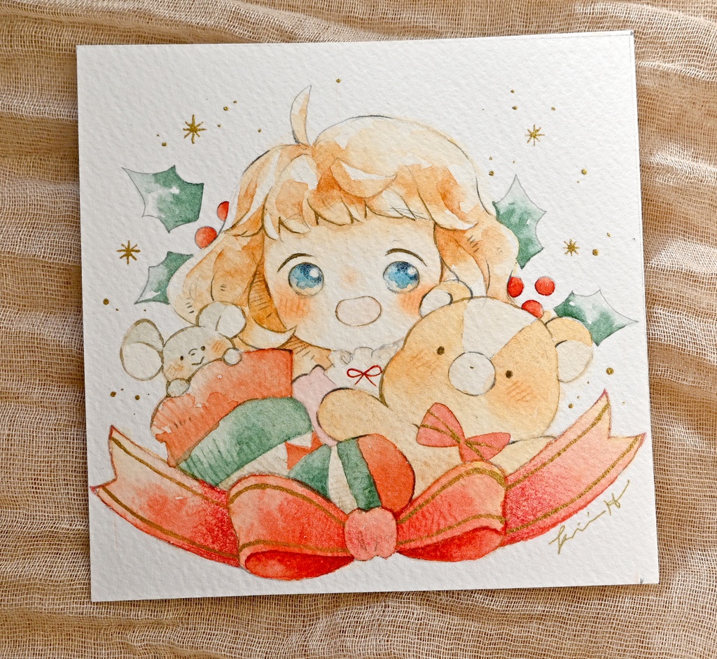 【ミニ原画】ぼくのたからもの わたしのたからもの