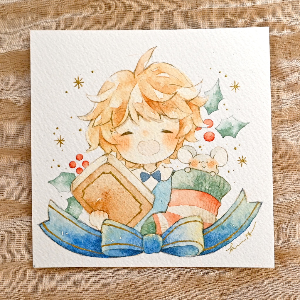 【ミニ原画】ぼくのたからもの わたしのたからもの