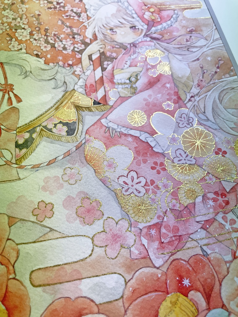 【A4額装原画】嘉祥佳春 2026年午年イラスト