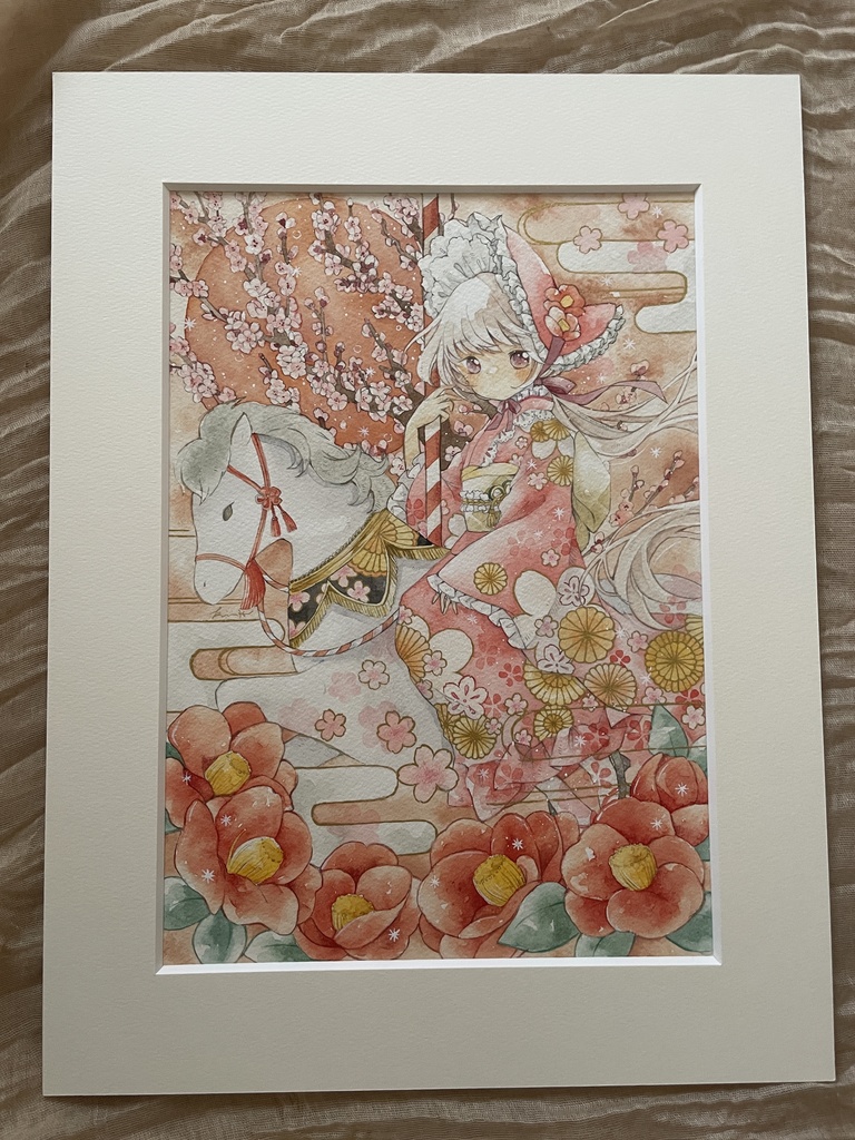 【A4額装原画】嘉祥佳春 2026年午年イラスト