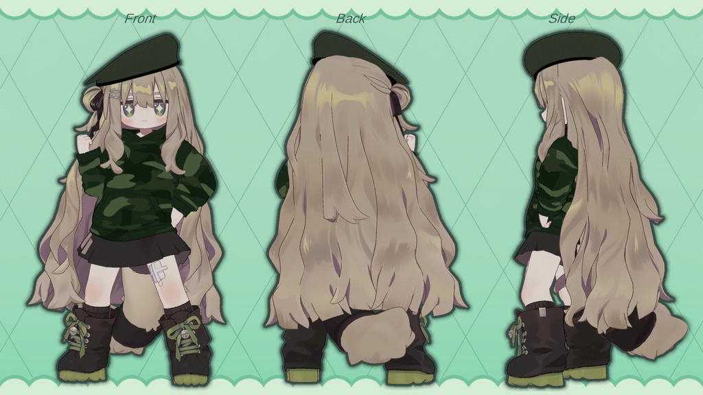 「陸か」ベレー帽セットor海軍帽セット「海か」