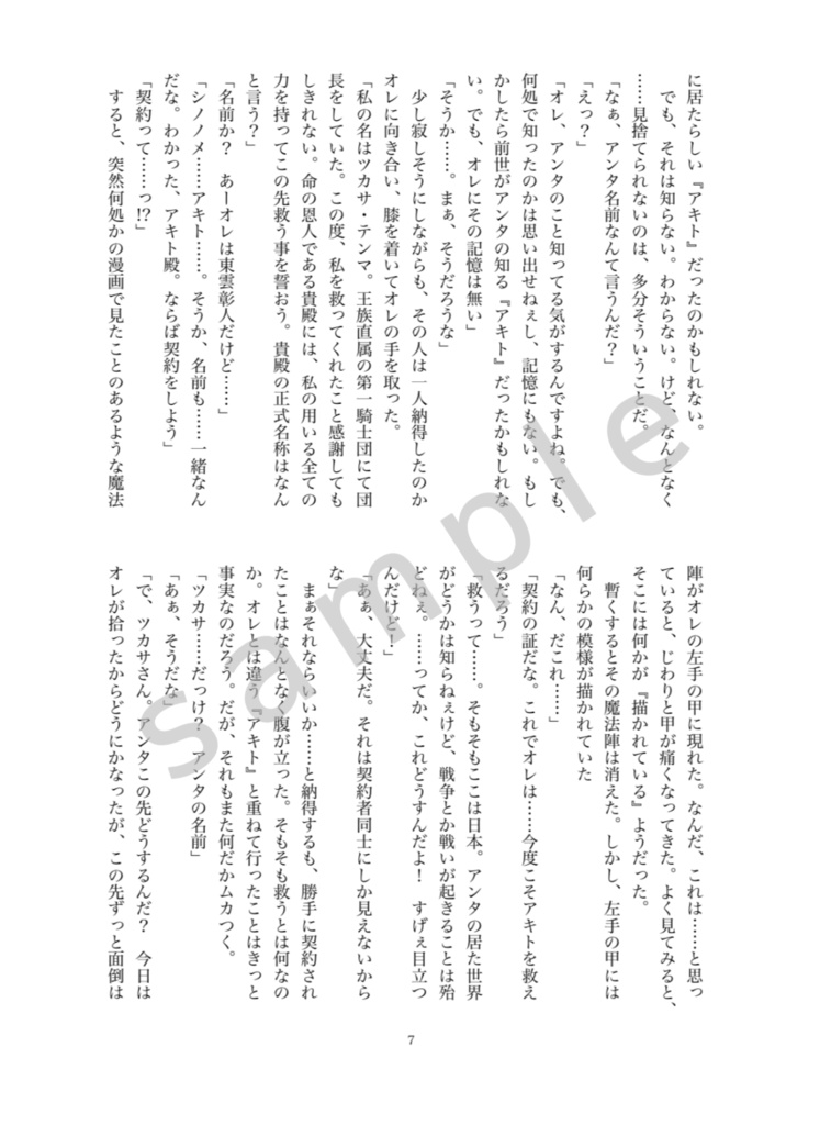 空から騎士様が降ってきた話