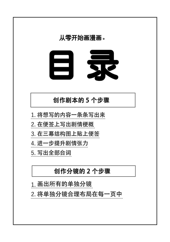 【繁體中文・简体中文】現在開始畫漫畫。/从零开始画漫画。