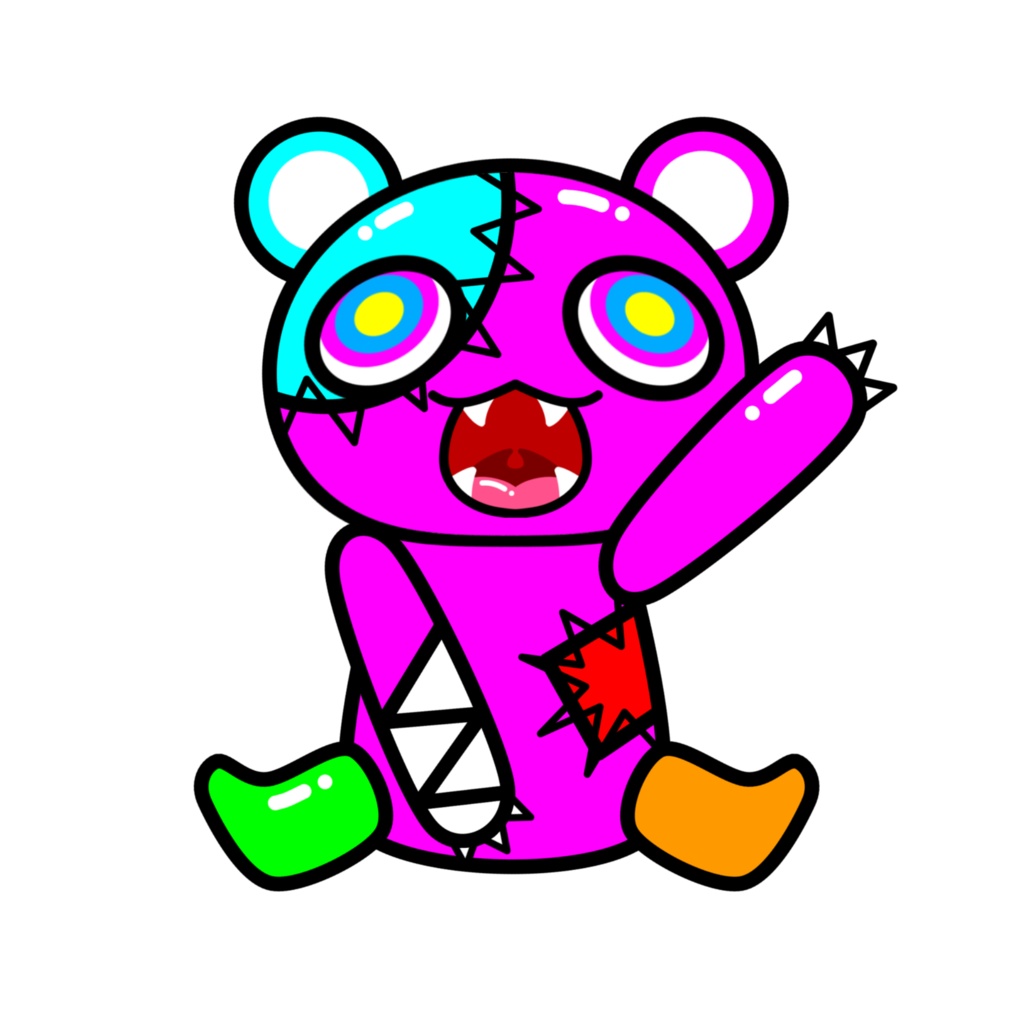 イラストTシャツ 「ディーゼル・ベア」F005