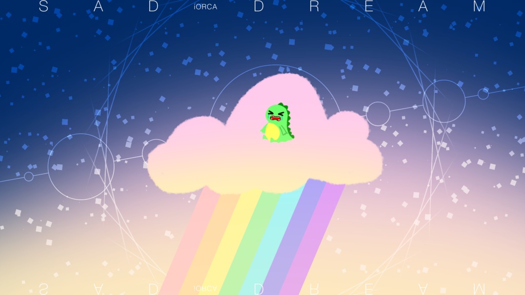 イラストTシャツ 「SAD DREAM」F007