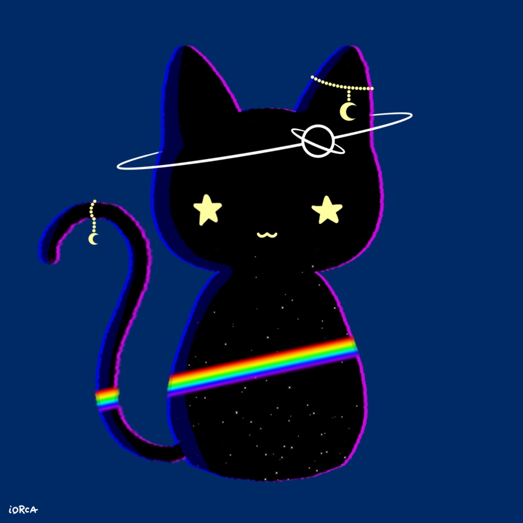 イラストTシャツ 「t s u k i」F009