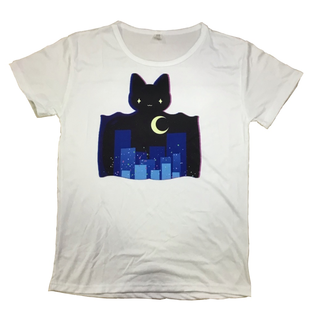 イラストTシャツ 「y o r u」F010