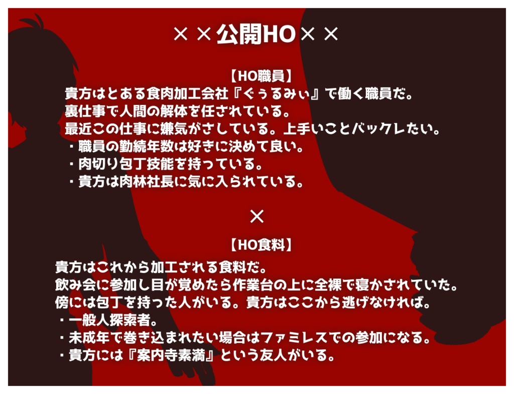 クトゥルフ神話TRPG6版『肉解肉逃』