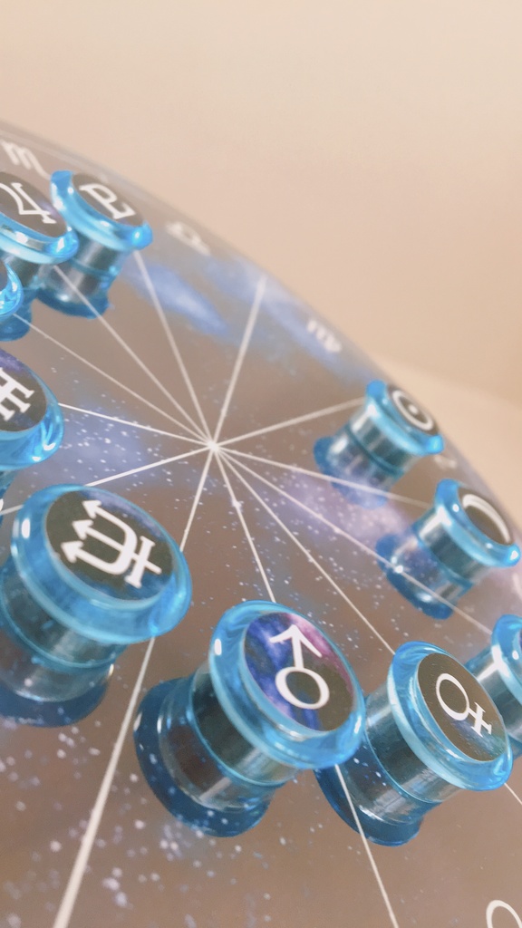 2021年最新作! #ホロスコープ台座 宇宙モデル+宇宙柄豆惑星マグネット(10天体セット)