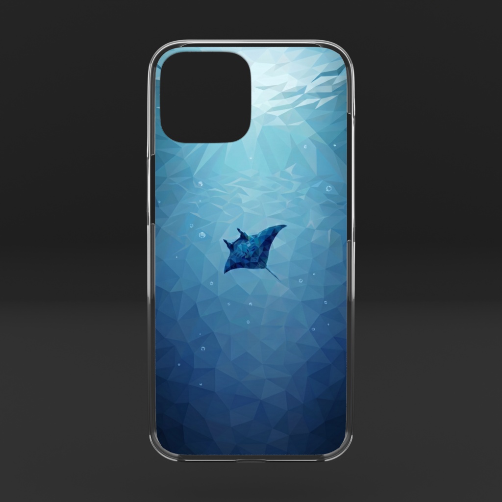 【iPhone14/15/16対応ケース】SWIMMING MANTA
