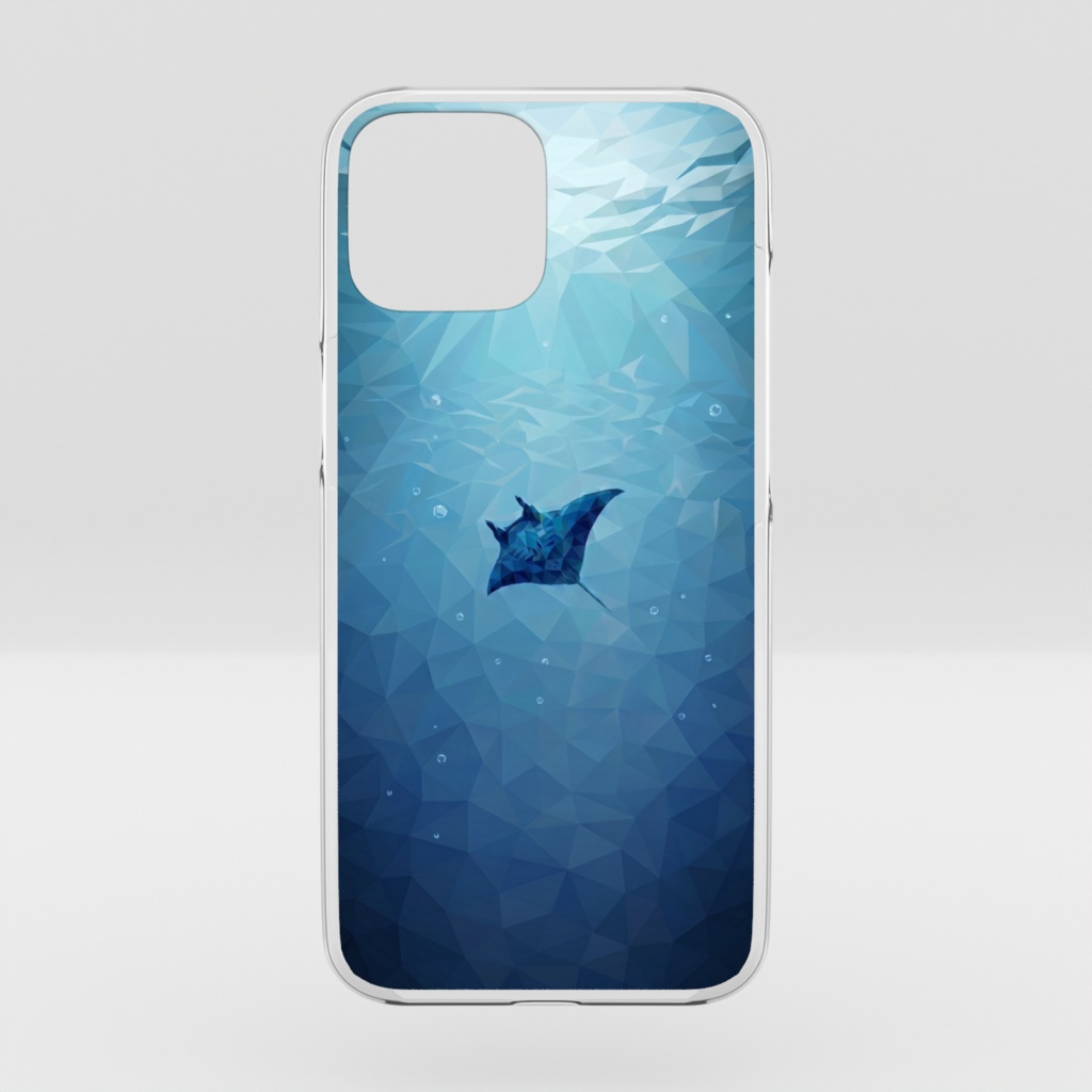 【iPhone14/15/16対応ケース】SWIMMING MANTA
