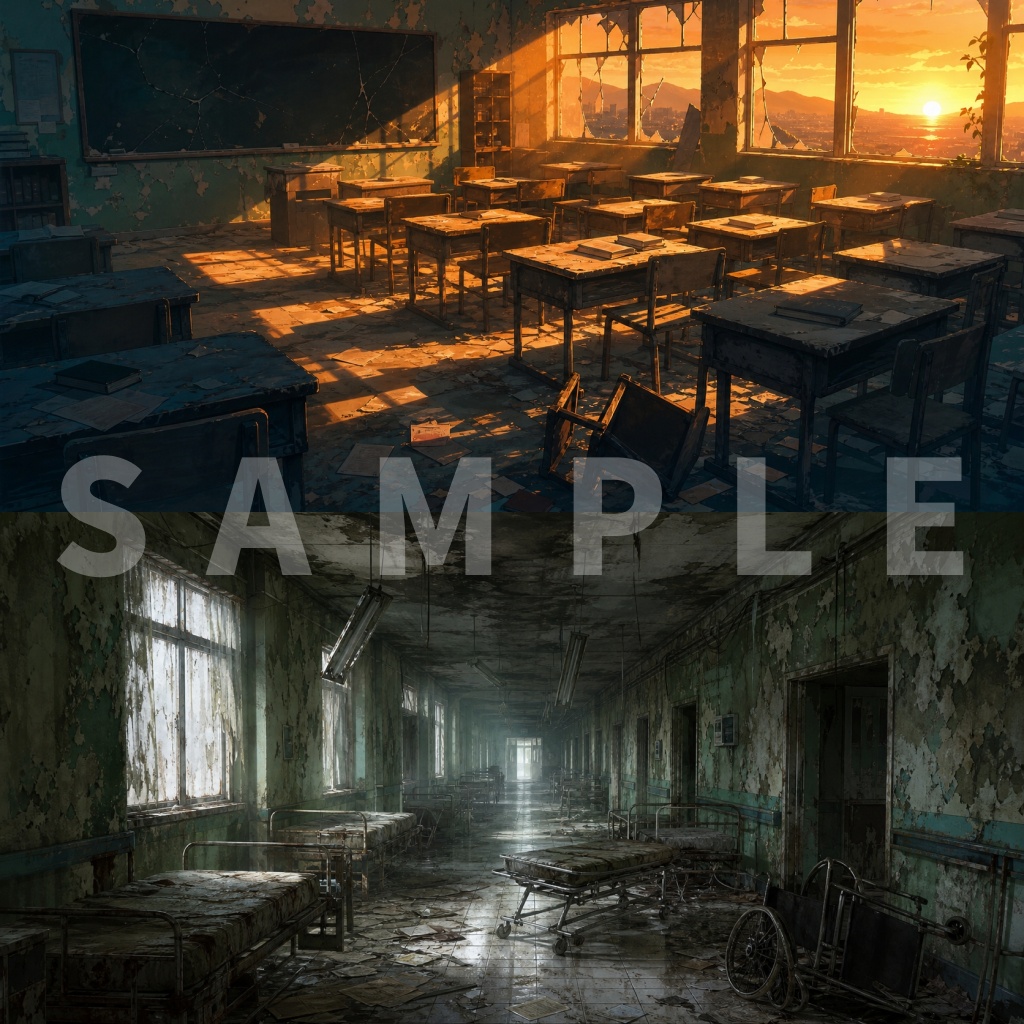 【廃墟背景30枚】ホラー/CoC/ノベルゲーム素材集|クレジット不要・商用OK(ゲーム制作/TRPG/ココフォリア/配信)