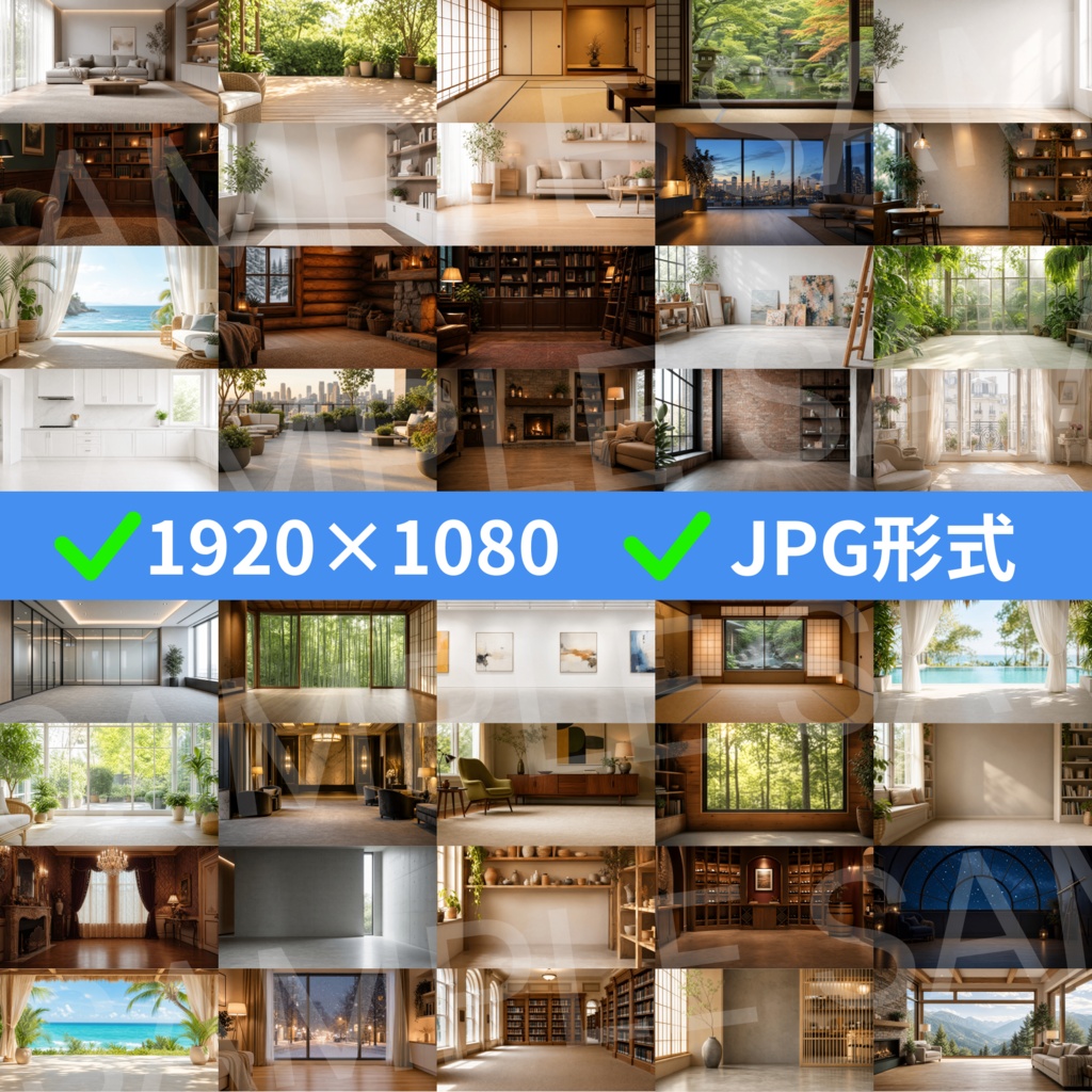 【40枚セット】高品質Zoom背景素材集|オンライン会議・面接・オンライン授業がもっと快適に|1920×1080/JPG