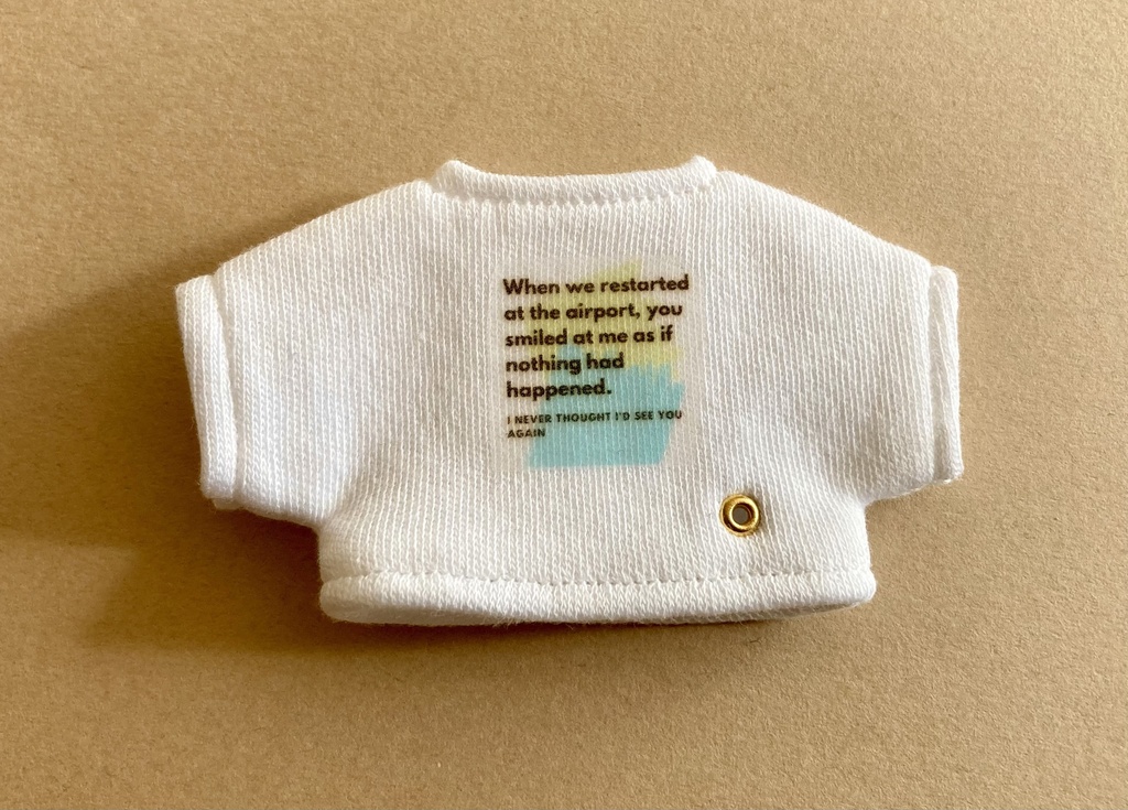 12センチぬいサイズ プリント&ハトメTシャツ(英字)